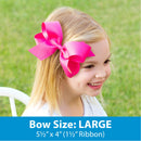 Wee Ones Girl's Large Grosgrain Hair Bow on No Slip Clip - Light Orchid Wee Ones