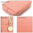 Gonex Small Makeup Bag for Purse, Water-Resistant PU Vegan Leather Travel Cosmetic Pouch with Christmas Gift Box, Portable Toiletry Bag for Women Girls Daily Storage Organizer Pink Gonex