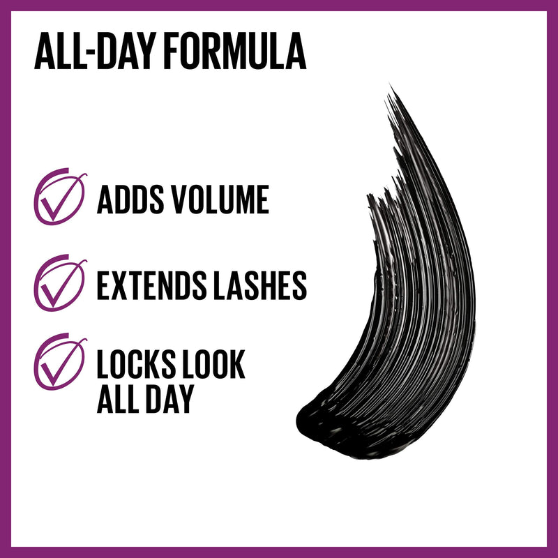 Maybelline the Falsies Lash Lift Washable Mascara Volumizing, Lengthening, Lifting, Curling, Multiplying, Eye Makeup, Blackest Black, 0.32 Fl; Oz Maybelline New York