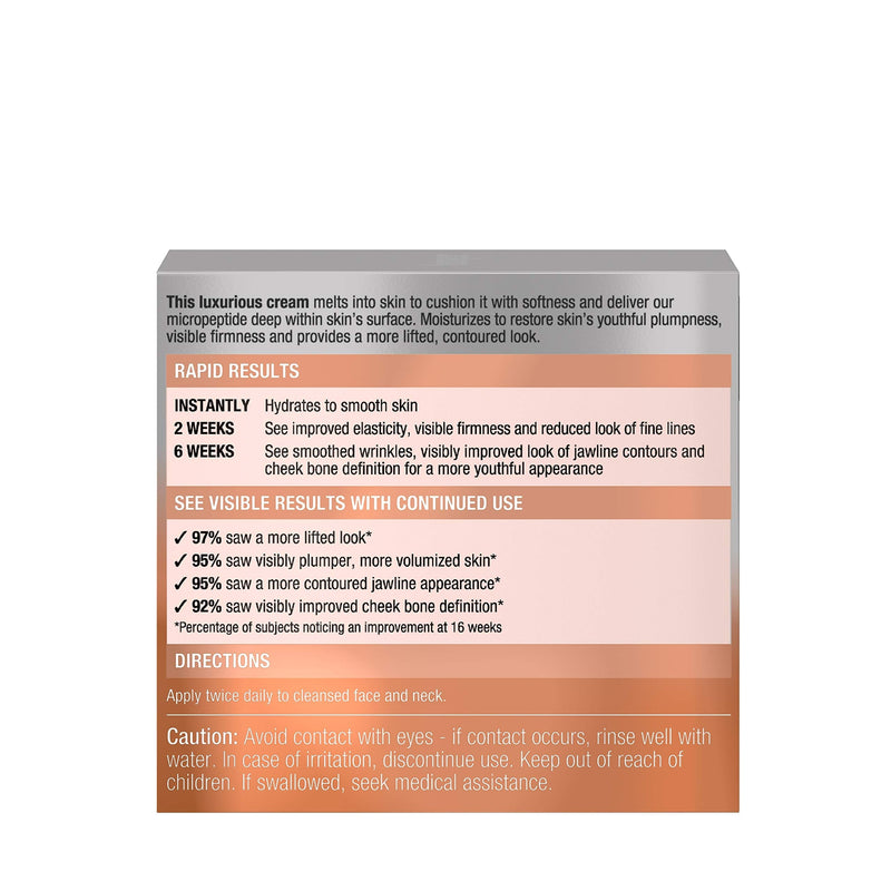 Neutrogena Rapid Firming Peptide Contour Lift Face Cream, Moisturizing Daily Facial Cream to visibly firm & lift skin plus smooth the look of wrinkles, Mineral Oil- & Dye-Free, 1.7 oz Neutrogena
