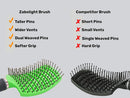 Zabolight Vent Hair Brush Vented Detangling Hair Brush for Thick Long Curly Hair, Curved Fast Blow Drying Brush for Women & Men (Green) Zabolight
