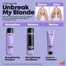 MATRIX Unbreak My Blonde | Strengthening Shampoo and Conditioner Bundle | Repairs and Adds Softness and Shine | For Damaged, Lightened and Over Processed Hair | Sulfate-Free | 10.1 Fl. Oz. MATRIX