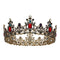 SWEETV Jeweled Baroque Queen Crown - Rhinestone Wedding Tiaras and Crowns for Women, Black Costume Party Hair Accessories with Ruby SWEETV Store