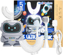 Well Before Kids U Shaped Electric Toothbrush with 5 Brush Heads, Ultrasonic, 5 Modes, IPX7 Waterproof Design (Spaceman, Grey Ages 2-7) Infinity Warehouse