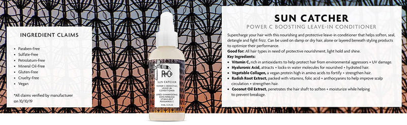 R+Co Sun Catcher Power C Boosting Leave-In Conditioner martinandmark.com
