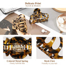 Shinowa Hair Clips, [2-Pack] Bohemian Tortoise Shell Hair Claw Clips Strong Hold Big Hair Jaw Clips for Thick Hair, Hair Accessories for Women Girls, Leopard Shinowa