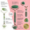 Jade Roller and Gua Sha Face Luxury Anti Aging Tool Set with Countertop Stand – Grade A – Authentic Brazilian Stone Facial Massager for Wrinkles - Non-Squeak by Beauty & Wishes (Aventurine) BEAUTY & WISHES