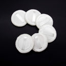 AUEAR, 10 Pack Makeup Powder Puffs Washable Satin Velour Powder Pads with Ribbon 2.36 Inch (White) AUEAR