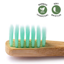 Greenzla Kids Bamboo Toothbrushes (6 Pack) | BPA Free Soft Bristles Toothbrushes | Eco-Friendly, Natural Bamboo Toothbrush Set | Biodegradable, Compostable & Organic Charcoal Wooden toothbrushes GREENZLA