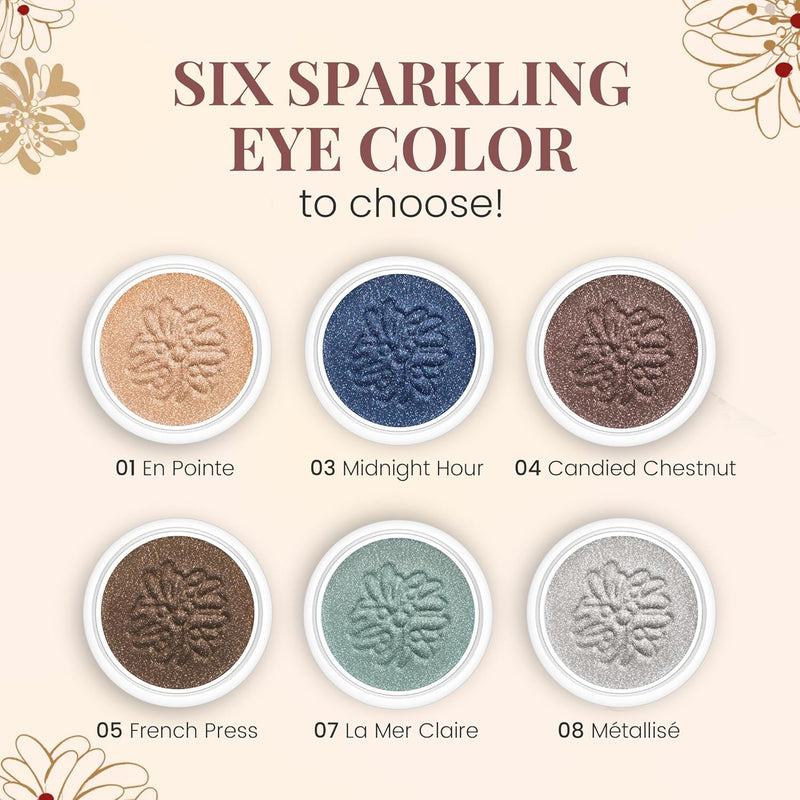Paul & Joe Sparkling Eye Shadow, Iridescent Eye Glitter with a Buildable Pop of Color, Smooth & Hydrating Gel-Base Eye Makeup with a Dewy Effect, Maroon-Tinged Brown, 04 Candied Chestnut, 0.21 oz Infinity Warehouse