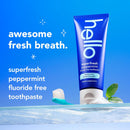 Hello Superfresh Natural Peppermint Fluoride Free Toothpaste for Bad Breath, 5 Oz, Minty Bad Breath Toothpaste, SLS Free, Vegan, Helps Whiten Teeth by Removing Surface Stains (Pack of 3) Infinity Warehouse