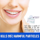 Retainer and Denture Cleaner 150 Tablets, 5 Month Supply Cleaning Tablets Denture Cleaners Remove Bad Odors, Plaque, Stains From Night Guards, Mouth Guards, Dental Appliance Lingito