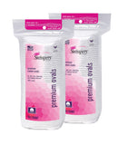 Swisspers Premium 100 Percent Cotton Ovals, Reclosable Bags, 50 Count Bags, 2 Pack (100 Count Total) Swisspers