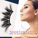 Arishine Mink Lashes Strip Faux Long Dramatic Magnetic Eyelashes with Eyeliner, Soft Wispy 5D Full Magnetic Eyelashes for Women Bold Makeup 5 Pairs (5D 25mm Lashes) Arishine