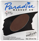Mehron Makeup Paradise Makeup AQ Refill (.25 oz) (DARK BROWN) Mehron