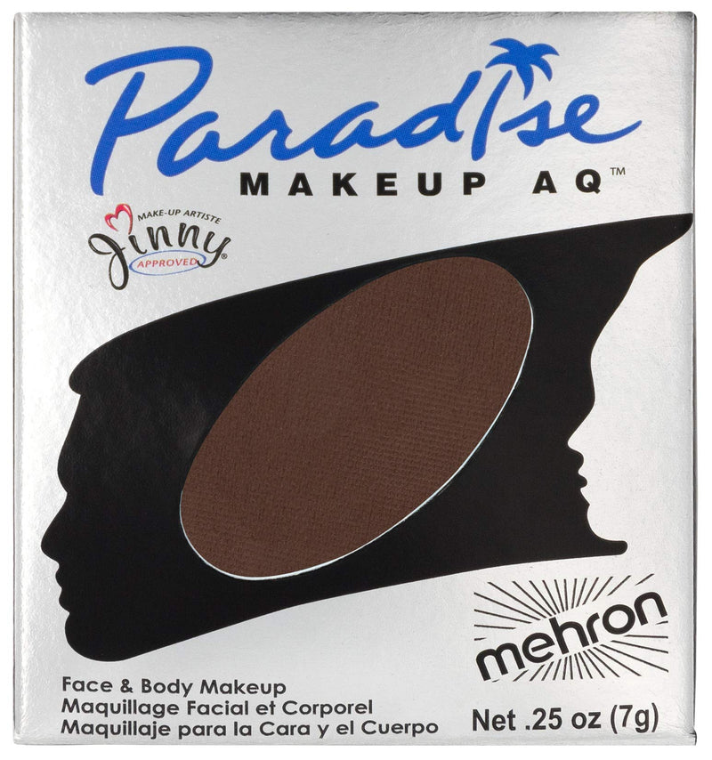 Mehron Makeup Paradise Makeup AQ Refill (.25 oz) (DARK BROWN) Mehron