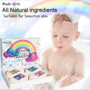 Rainbow Bath Bombs for Kids - Natural and Organic Kids Bubble Bath w/Moisturizing Shea Butter and Natural Oils - 4 Large 5oz Fizzes with Rich Bubbles and Vibrant Colors- Valentine Bath Bombs Mineral Me California