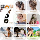 Jaolex 7-PACK Velvet Hair Scrunchies with Hidden Zipper Pocket- Stash Scrunchy Hair Ties Elastics Bobbles Hair Bands Bobble Scrunchy for Women, VSCO Girls and Teen Jaolex