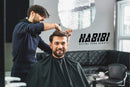 HABBIBI Nylon Salon Barber Cape for Men Women Hairdressing Waterproof, Snap Closure Apron Hair Cutting Stylist Capes for Adults 59x51 Inches- Professional and Home Use (Carbon Black) HABBIBI