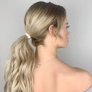 Cyndibands Gentle Hold 1.5 Inch Seamless Nylon Fabric Ponytail Holders in Cream for Blondes - 12 Hair Ties Cyndibands