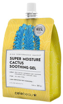 CELEBEAU - Super Moisture Cactus Soothing Gel - 95% Cactus Extract - Maximum Soothing & Hydration for All Sensitive Skin Types - Excellent After Sun Care Relief - 300g CELEBEAU Store