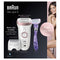 Braun Epilator Silk-épil 9 9-870, Facial Hair Removal for Women, Wet & Dry, Women Shaver & Trimmer, Cordless, Rechargeable, with Venus Extra Smooth Razor Braun