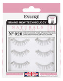 Eylure Naturals False Eyelashes Multipack, Style No. 020 Black , Reusable, Adhesive Included, 3 Pair Eylure
