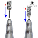 Theatoz Nail Drill Bit Flat Head, Large Barrel Electric Nail File 3/32-inch Shank, Nail Tool, Tungsten Carbide Drill Bits for Removing Gel Nail Polish Acrylic Dipping Powder, Manicure, Pedicure Theatoz