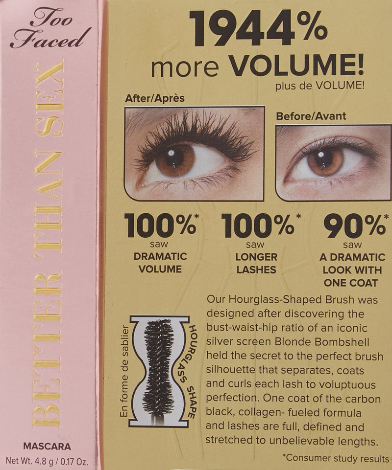 Too Faced Better Than Sex Mascara - Travel Size - .17 Ounces Too Faced