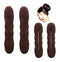Styla Hair Brown Magic Hair Bun Maker 4 Pack (2 Small, 2 Large) Foam Sponge Buns Shaper Accessories Strong Flexible Reusable Bun Twister for Updo’s, Ballet Buns, French Twist, Waves & more! Styla Hair