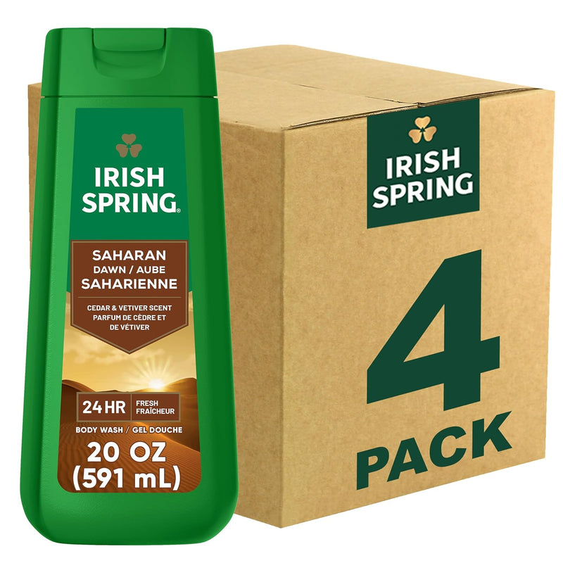 Irish Spring Icelandic Night Moisturizing Body Wash for Men, 24 Hour Fresh, Face and Body Wash, Men’s Body Wash, Paraben Free, Aromatic and Herbal Scent, 20 fl oz Bottle (Pack of 4) Infinity Warehouse