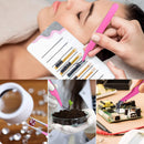 SIVOTE Lash Tweezers for Eyelash Extensions, Hand Calibrated Straight & Curved Tip, Pack of 2, Pink SIVOTE