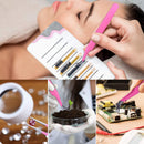 SIVOTE Lash Tweezers for Eyelash Extensions, Hand Calibrated Straight & Curved Tip, Pack of 2, Pink SIVOTE