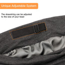 Satin Lined Hair Cover Sleep Cap - Adjustable Stay on No Fading Slouchy Skull Night Sleeping Beanie for Frizzy Natural Curly Hair Protection - Solid Dark Grey GB Selected