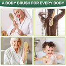 Back Brush Long Handle For Shower - Soft And Firm Double Sided Exfoliating Bath Body Scrub Brush for Men And Women - Use Back Showering Scrubber Wet For Washing/Scrubbing - Use Dry For Exfoliation GreenLeaf MAYDZ