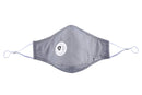 Leovard- PM 2.5 Mask With 3 Filters & Breathing Valve | Breathable, Washable, Adjustable & Comfortable Luxury Cloth Mask | Great For Men & Women (Gray) Leovard