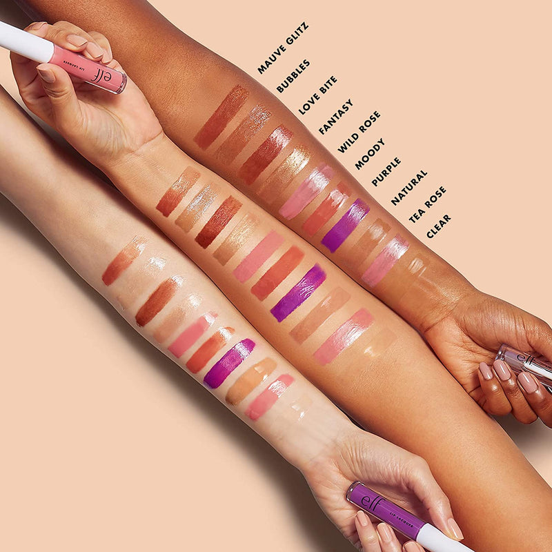 e.l.f, Lip Lacquer, Moisturizing, Shiny, Non-Sticky, Long Lasting, Provides Maximum Color, Glides On, Wild Rose, 0.08 Fl Oz e.l.f. Store