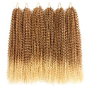 6 Packs Passion Twist Crochet Hair 18 Inch Water Wave Passion Twists Crochet Braiding Hair Synthetic Fiber Curly Long Bohemian Crochet Hair Extensions 22 Strands/pack (