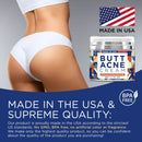 Butt Acne Clearing Cream, Thigh Acne Clearing treatment, Made in USA, Clears Acne, Pimples, and Dark Spots for the Buttocks and Thigh Area. Moisture, Heal and Recover with noticeable result in 4 days BellamiLuxx