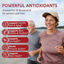 Astaxanthin Supplements 24mg Gummies with Resveratrol, Vitamin B1, Coconut Oil - Algae Organic Antioxidants for Men & Women Healthy Aging, Skin, Eyes, Immune - Vegan, Sugar-Free, Non-GMO, 120 Servings Infinity Warehouse