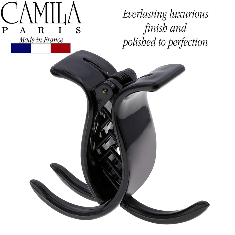 Camila Paris CP1432 French Hair Clip for Women, Tokyo 3 Teeth Ponytail Holder, Girls Hair Claw Clips Jaw Fashion Durable Styling Hair Accessories for Women, Strong Hold No Slip Grip, Made in France Camila