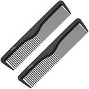 Small Pocket Combs | 2 Pack | Professional 5 Inch Black Carbon Fiber Hair Comb | Fine And Wide Tooth Travel Comb Set | Anti Static Chemical and Heat Resistant | Mens Beard And Styling Haircomb | Ba Sterling Beauty Tools