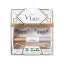 VLuxe by iEnvy Extended Collection: DIY Lash Extension Starter Kit With 10 Volume Extended Clusters, Applicator and Bond & Seal - Eye lifting Effect, Feather Light Reusable Lash with Super Thin Microbands I-ENVY