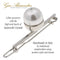 Gia Alessandra GA248 Wedding Bridal Hair Barrette Slide Clip Silver and Large Pearl Styling Girls Hair Ornaments. No Slip Durable Styling Hair Accessories for Women. Handmade in Italy (2.75 Inch) Gia Alessandra