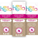 Hello Kids Fluoride Toothpaste Variety Pack, Includes a Strawberry Toothpaste, Unicorn Bubble Gum Toothpaste, and Blue Raspberry Toothpaste, Safe for Ages 2 and Up, 12 Pack, 4.2 Oz Each Infinity Warehouse