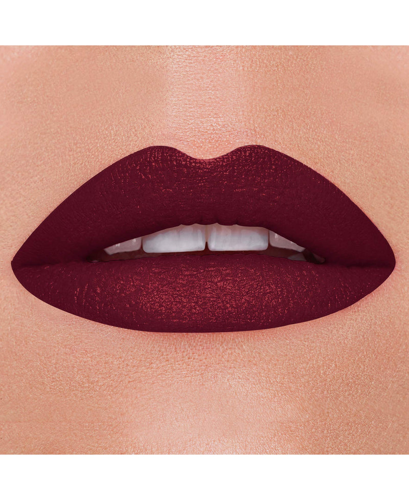 Natasha Moor Makeup Matte Lipstick - Nonstick Lip Stain for Semi Matte Finish, Creamy, Hydrating formula, Highly Pigmented, Best Lip Stick for Women, Cruelty Free | SILK SUEDE Deep Purple & Maroon Lipstick (Indestructible) NATASHA MOOR