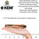Kent NU22 Handmade All Fine Tooth Pocket Comb for Men, Women and Kids, Hair Comb Straightener for Everyday Grooming Styling Hair, Beard and Mustache, Saw Cut and Hand Polished, Made in England KENT