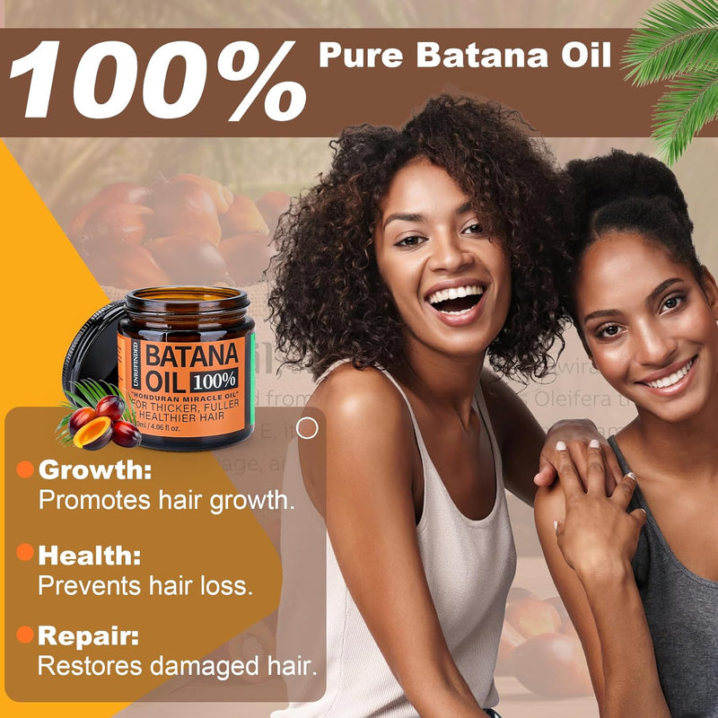 Unrefined Batana Oil for Hair Growth, Dr. Sebi Raw Batana Oil from Honduras, Hair Mask Hair Growth oil with Organic and Natural Ingredients, Mocha, 4.06 fl oz Infinity Warehouse