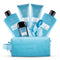 Bath and Body Mens Gift Set - Glacier Absolute - Premium Fathers Day Birthday Christmas Gifts Ideas For Him - Skin Care Kits For Men in Leather Toiletry Bag w. Full Size Items Infinity Warehouse
