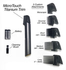 MicroTouch Titanium TRIM, Lighted Hair Cutting Tool and Body Groomer Micro Touch